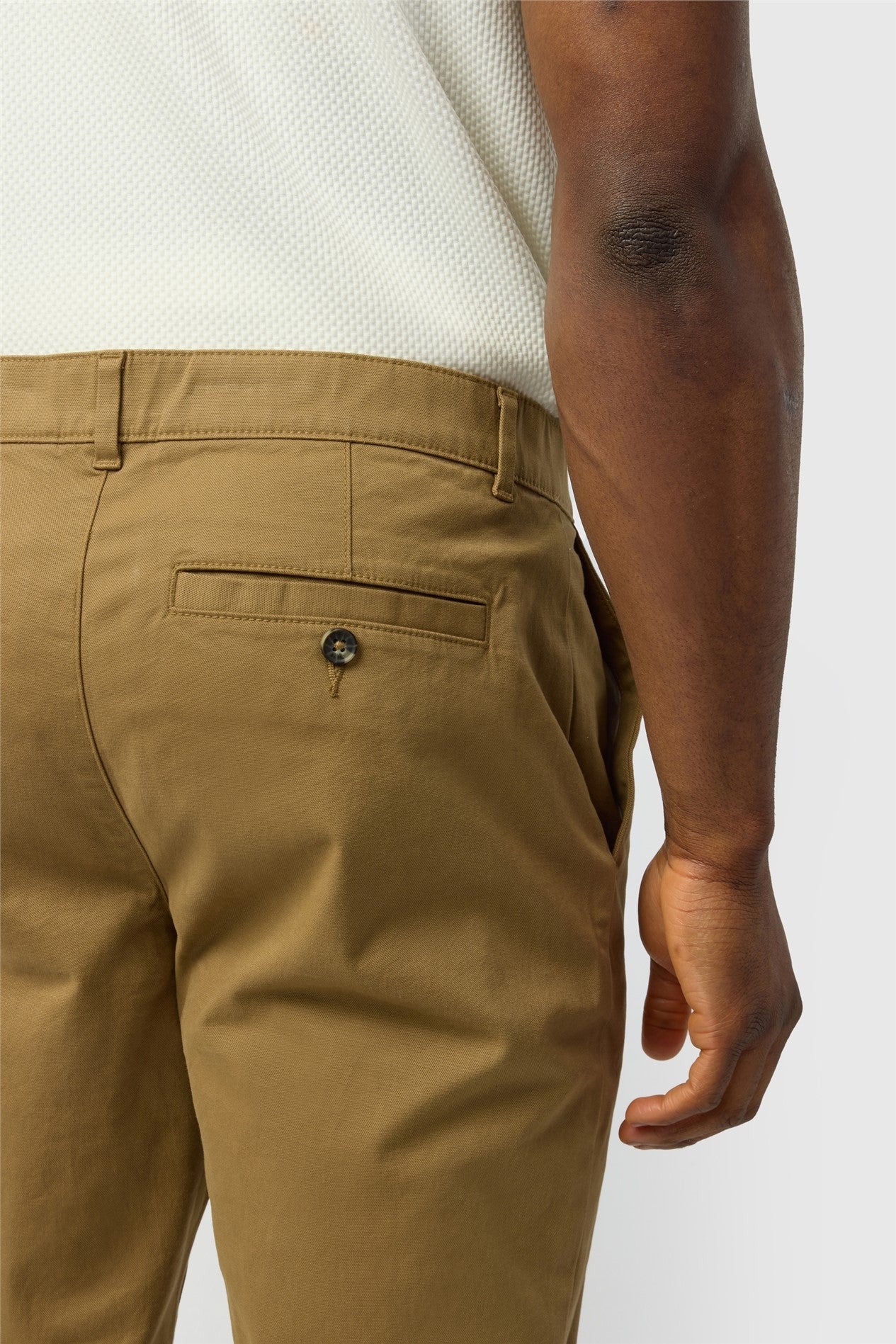 Bespoke Tan Stretch Men's Trousers Secondary image
