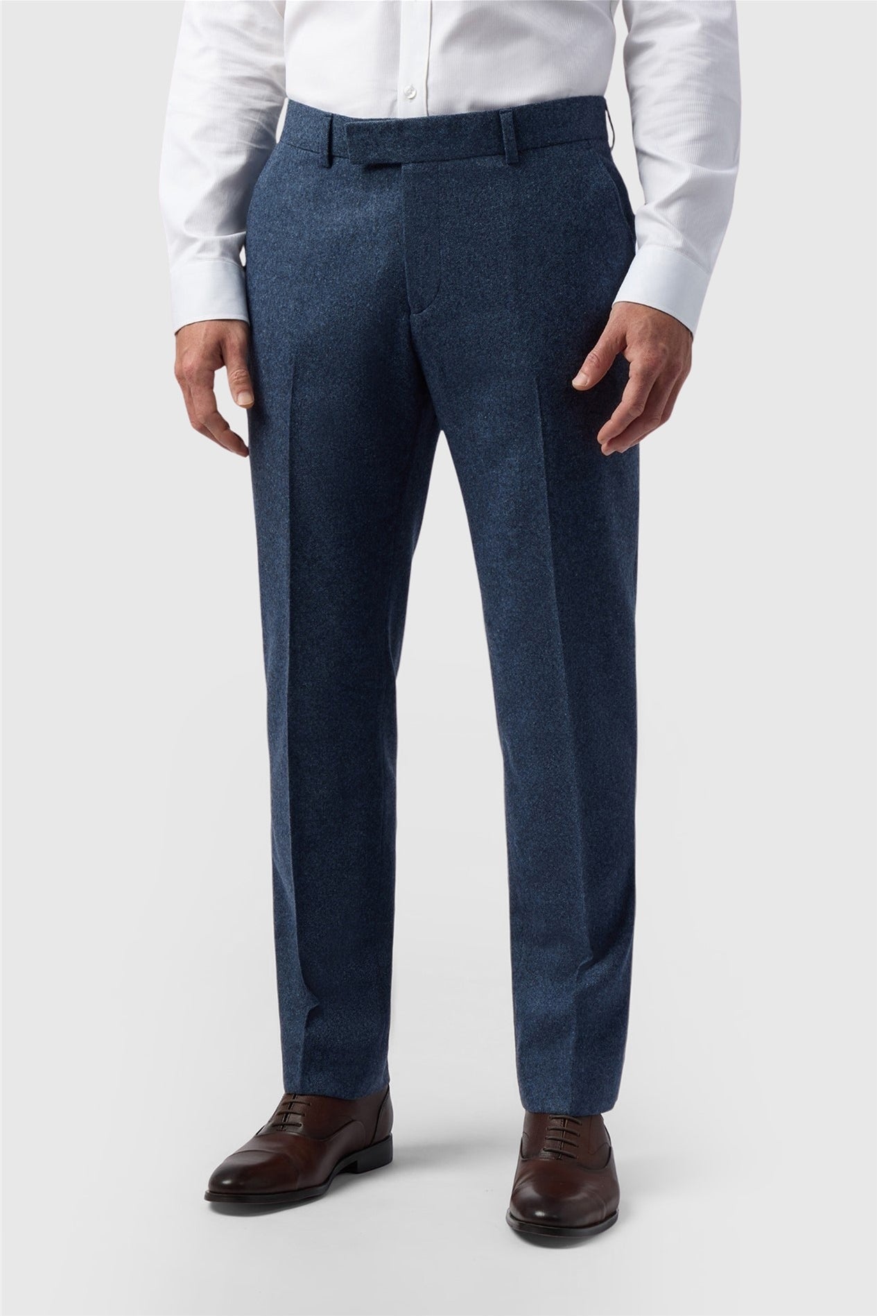Textured Blue Men's Suit Trousers Main image