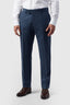 Textured Blue Men's Suit Trousers