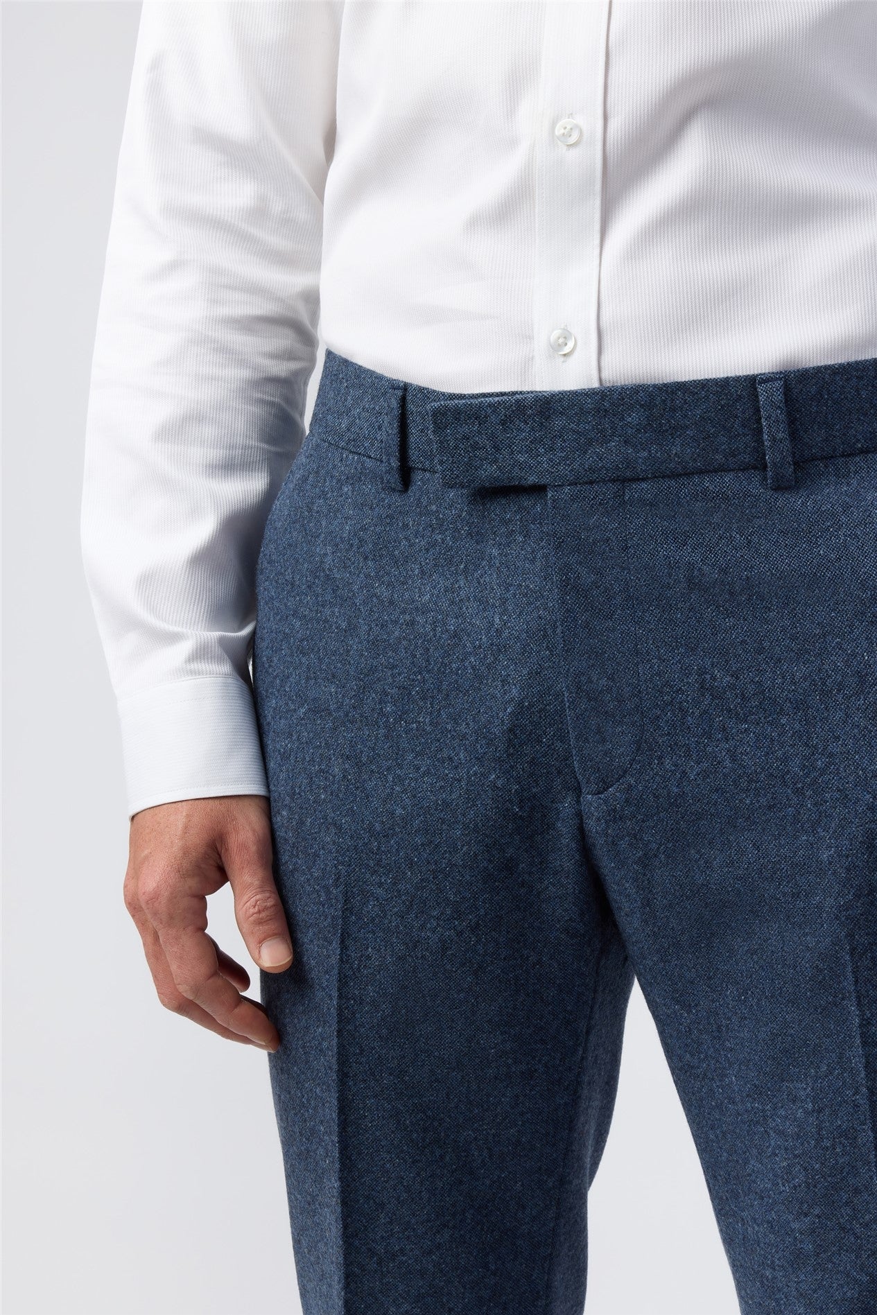Textured Blue Men's Suit Trousers Secondary image