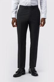 Charcoal Wool Blend Men's Suit Trousers