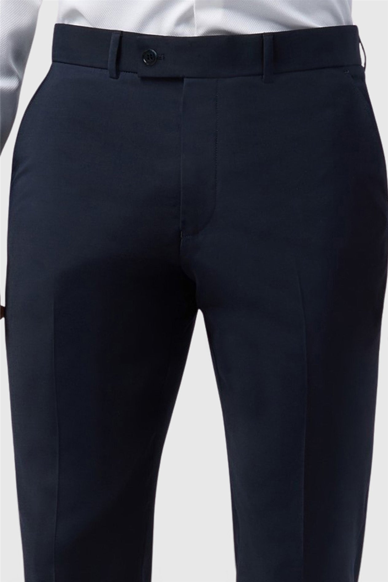 Navy Wool Blend Men's Suit Trousers Secondary image