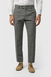 Gray Herringbone Men's Suit Trousers