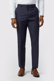 Navy Linen Men's Suit Trousers