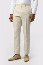Stone Linen Men's Suit Trousers
