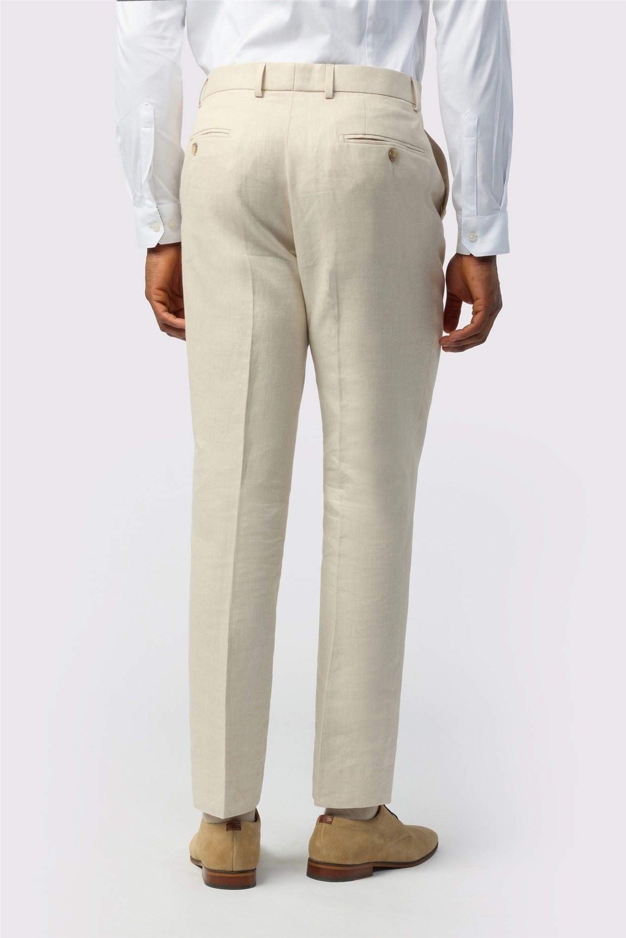 Stone Linen Men's Suit Trousers Secondary image