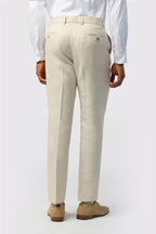 Stone Linen Men's Suit Trousers