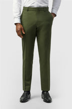 Olive Green Men's Suit Trousers
