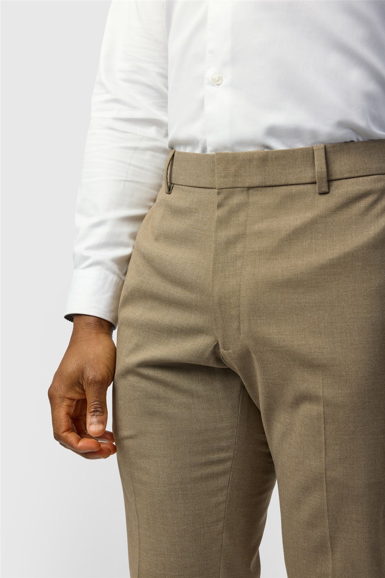 Chic Taupe Men's Suit Trousers Secondary image