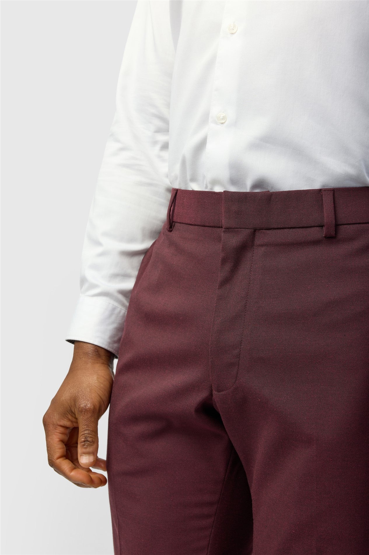 Stylish Burgundy Men's Suit Trousers Secondary image