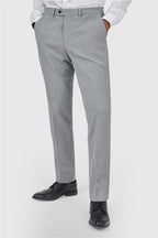 Modern Gray Check Men's Suit Trousers