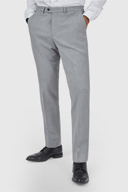 Modern Gray Check Men's Suit Trousers