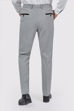 Modern Gray Check Men's Suit Trousers