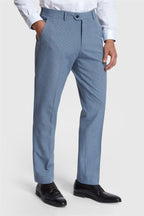 Newest Blue Check Men's Suit Trousers