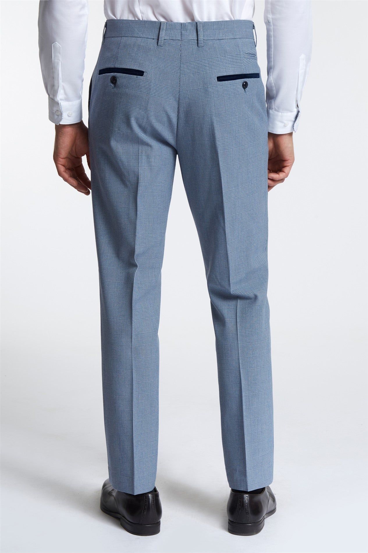 Newest Blue Check Men's Suit Trousers Secondary image