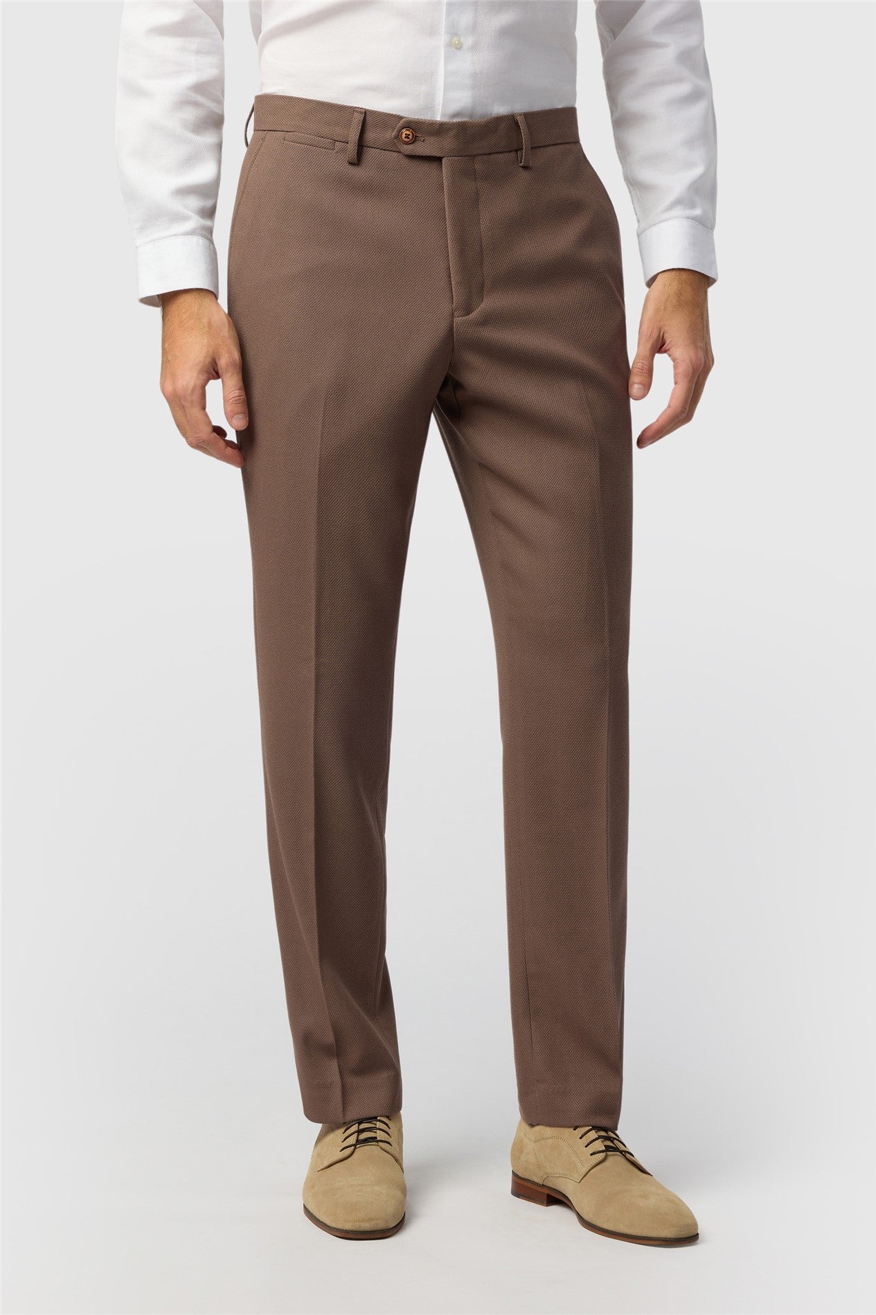 Formal Brown Men's Suit Trousers Main image