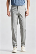 Light Gray Casual Men's Trousers