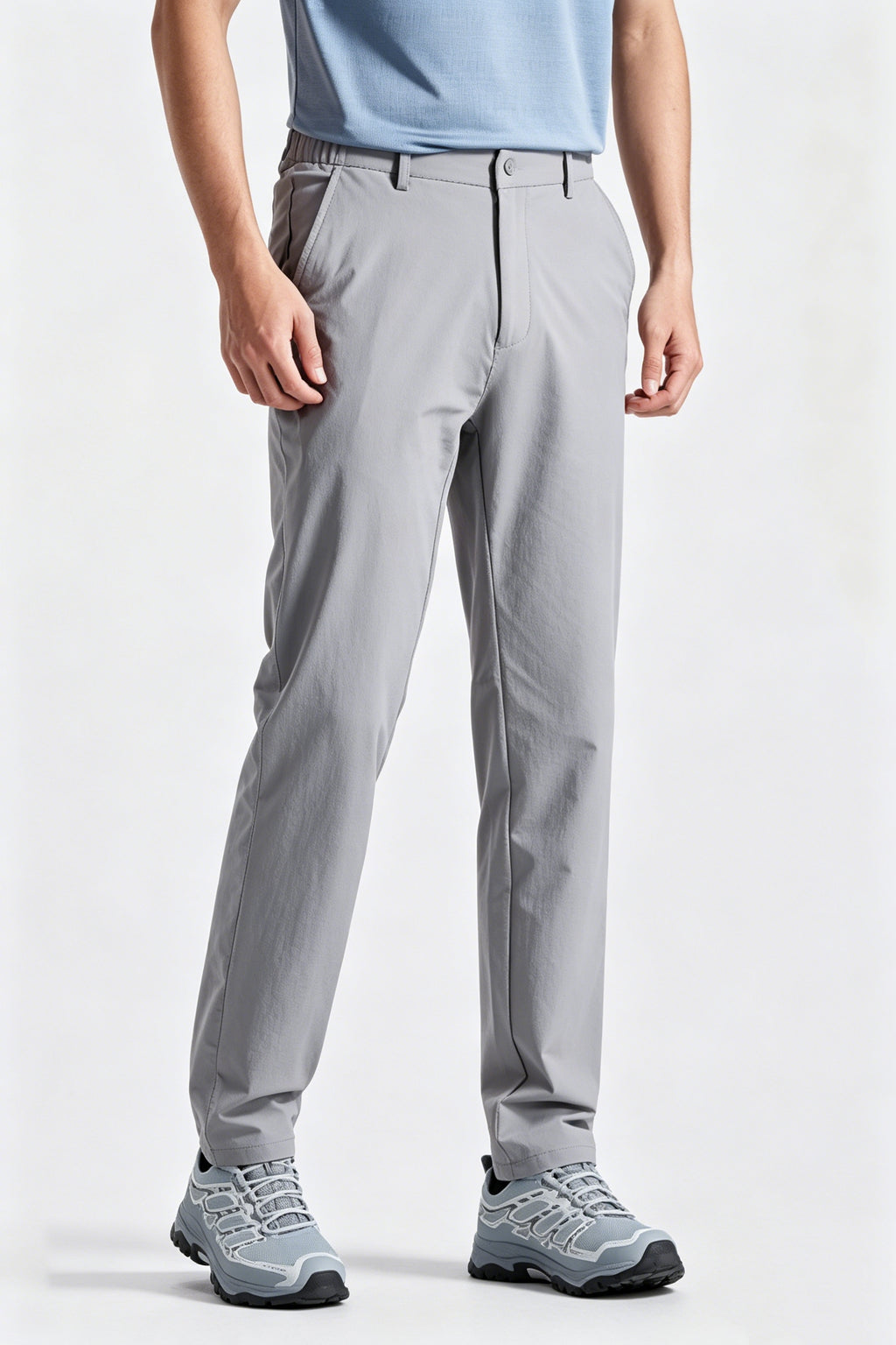 High-End Gray Casual Trousers For Men