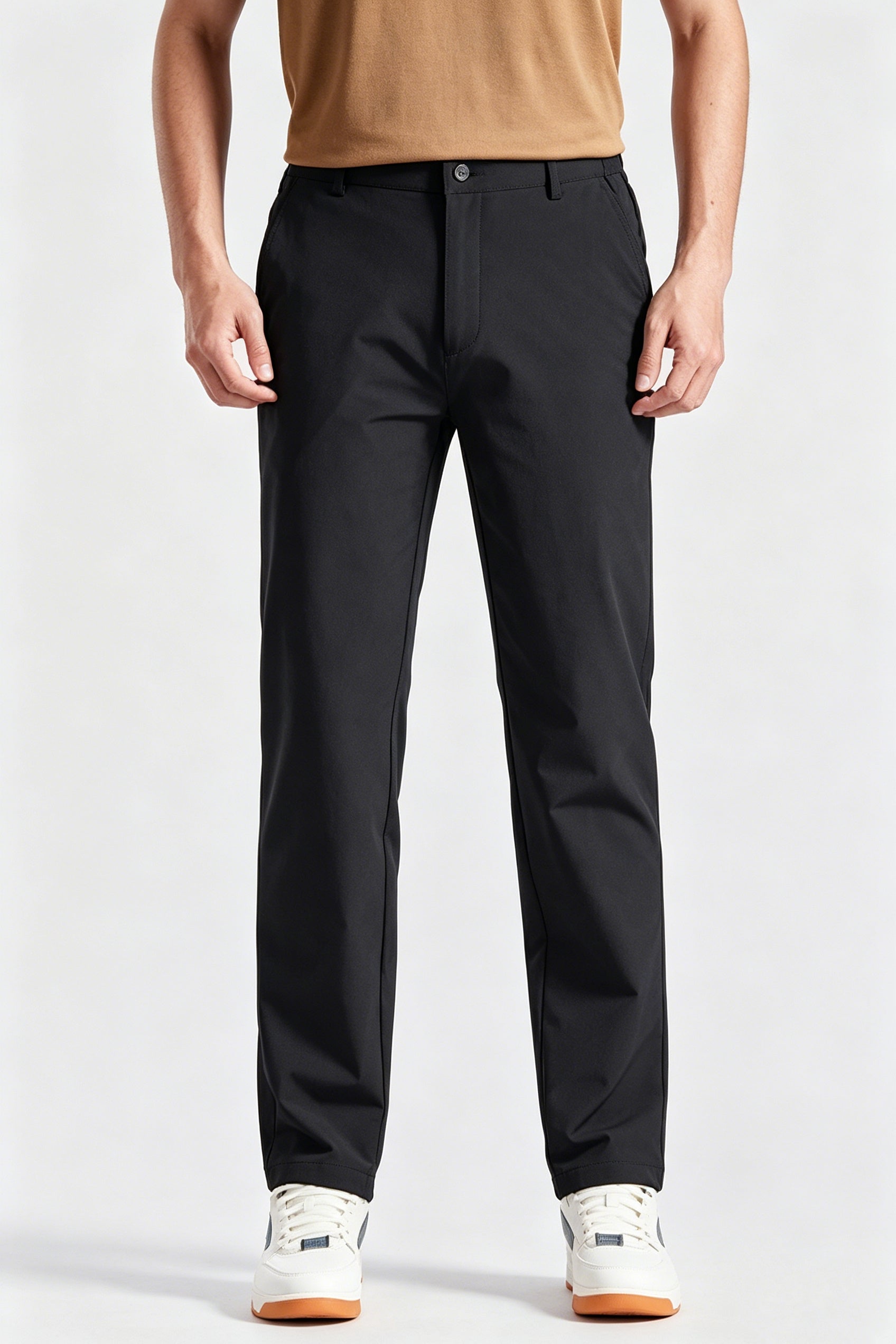 High-End Black Casual Trousers For Men Secondary image