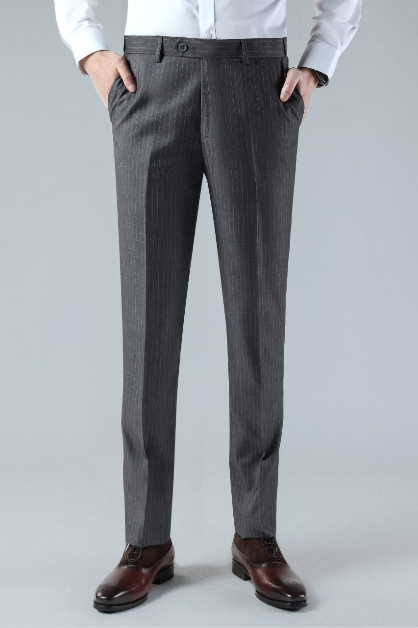 Gray Striped Men's Suit Trousers Main image
