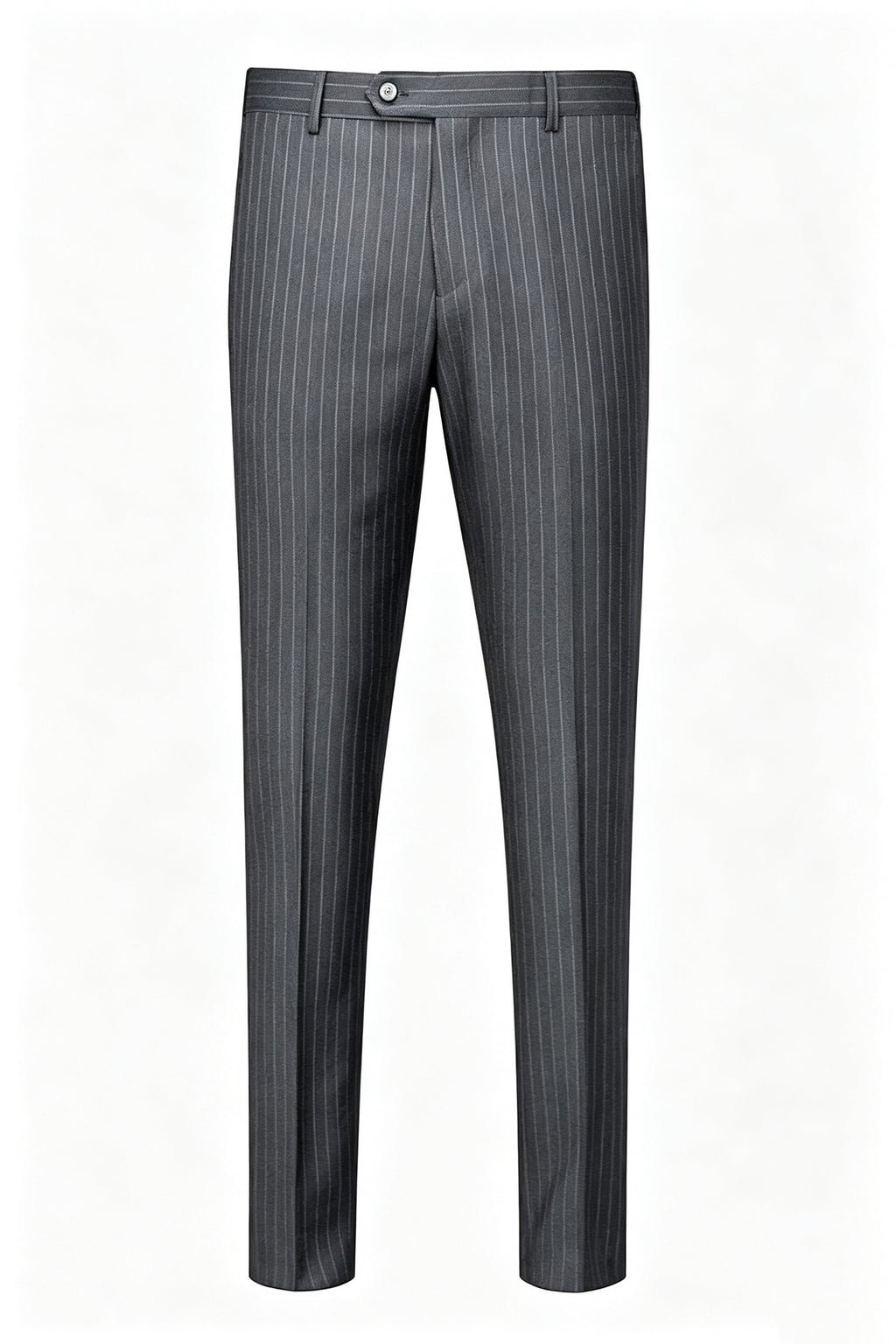 Gray Striped Men's Suit Trousers