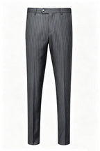 Gray Striped Men's Suit Trousers