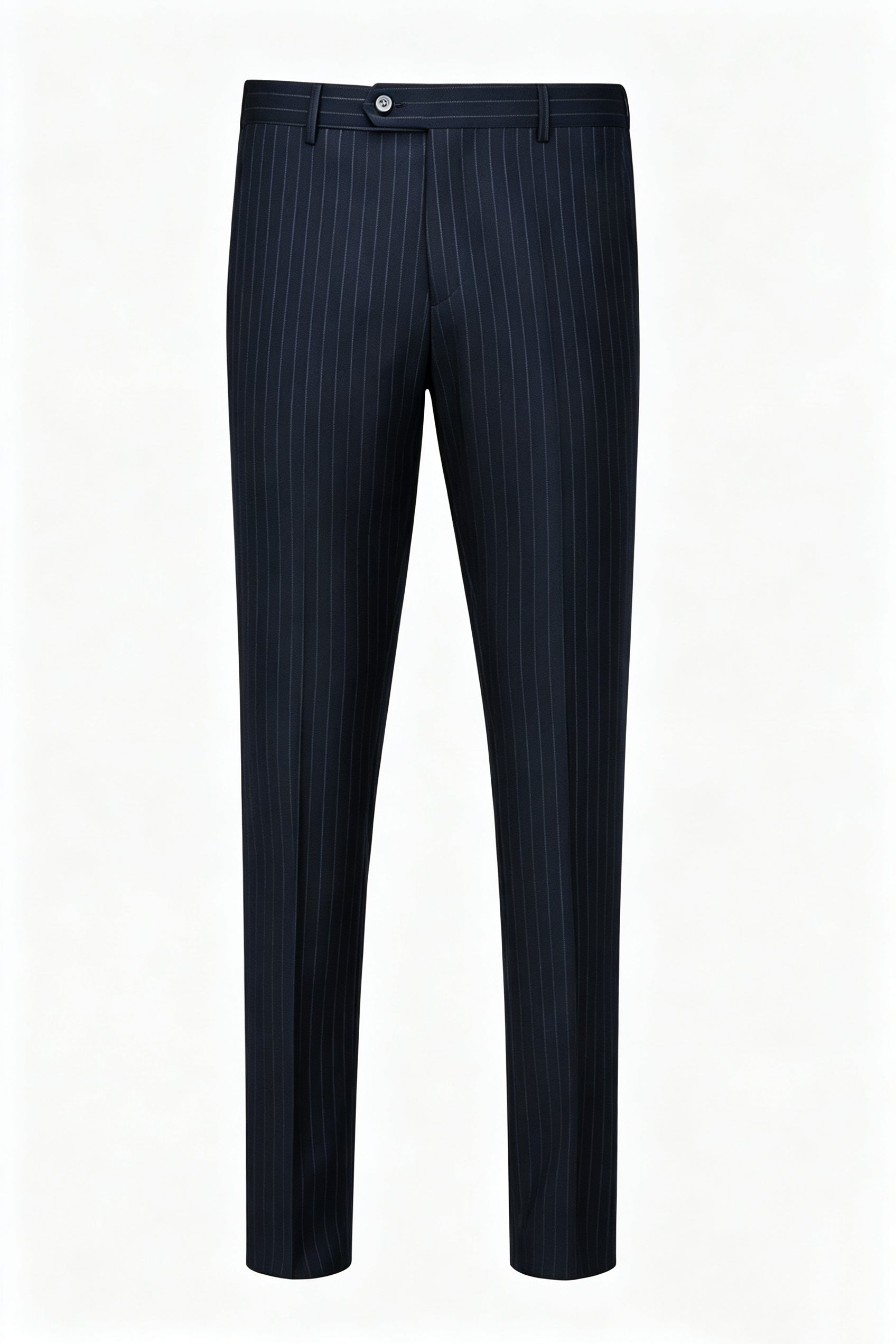 Navy Striped Men's Suit Trousers Secondary image